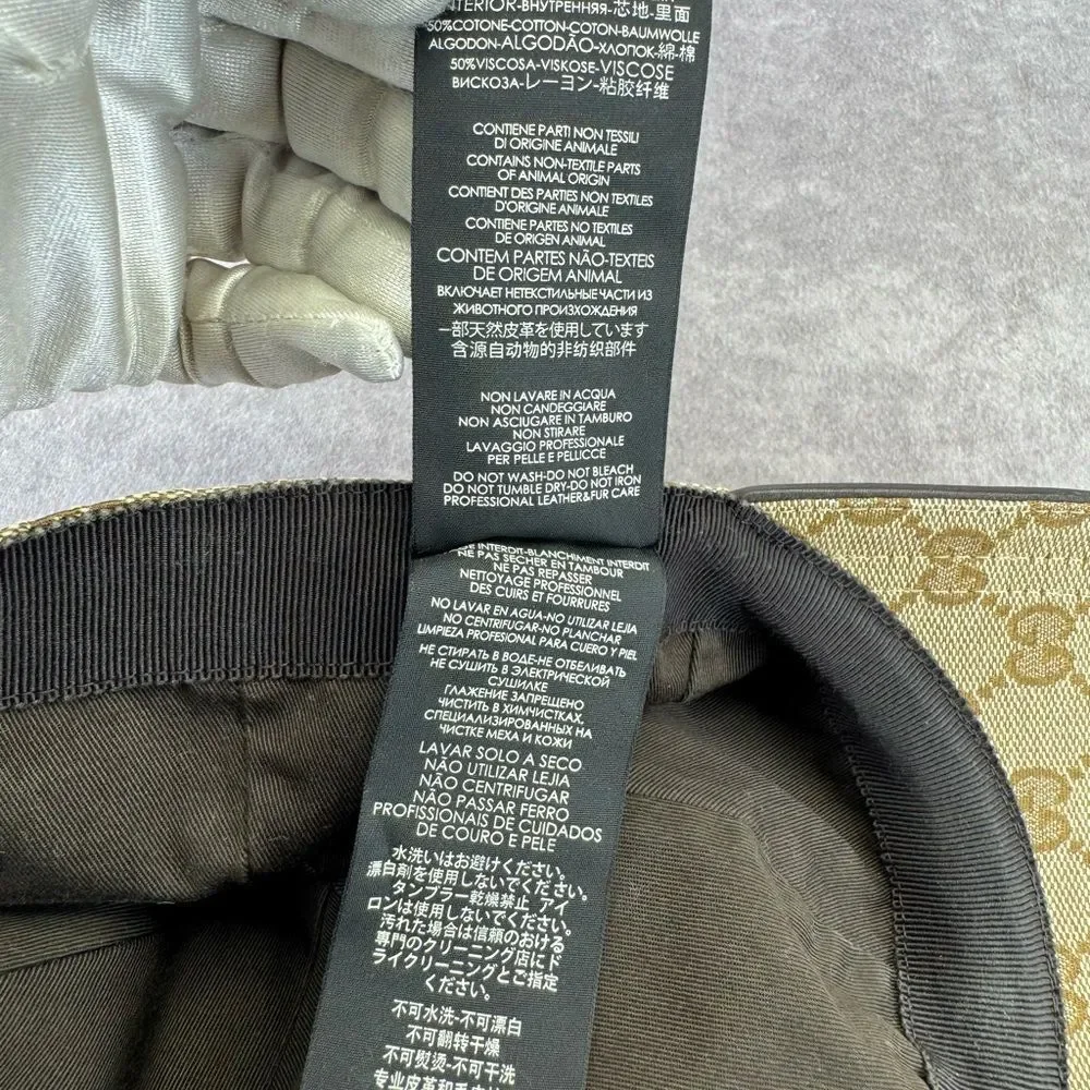 Gucci Classic Web GG Khaki Monogram Cap Hat Small - Picture 11 of 12